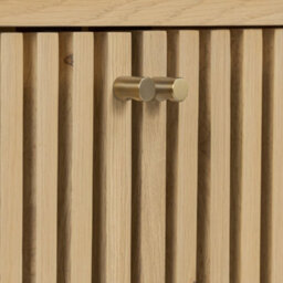 Finch Oak Slatted 4 Door Large Sideboard By Roseland Furniture - thumbnail 5