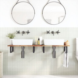 Berkfield Bathroom Vanity Top Oil Finished 120X40X2 Cm Solid Wood Acacia - thumbnail 2