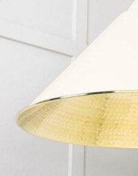 From the Anvil Hammered Brass Hockley Pendant In Teasel - thumbnail 6