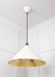 From the Anvil Hammered Brass Hockley Pendant In Teasel - thumbnail 5