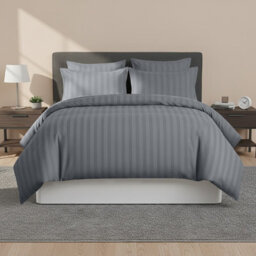 Imperial Rooms Pattern Grey King Quilt Cover With Pillow Case Set Bedding Linen Premium Bed Cover Set - thumbnail 1