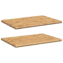 Walplus Bath Mats 2 Pcs 70X50 Cm Bamboo - thumbnail 2