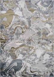 Solarius Modern Living Room Rug - Abstract Area Rugs Gold - Runner 60X220 Cm - thumbnail 3