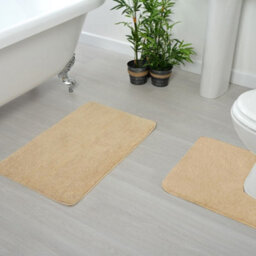 Allure Bath Fashions Luxury Microfibre Bath Mat Non-Slip - Stone - thumbnail 4