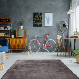 Super Soft Black Anthracite Faux Rabbit Fur Luxurious Rug - 120Cm X 170Cm - thumbnail 1