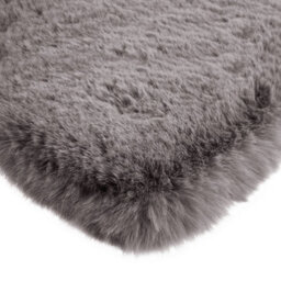 Super Soft Black Anthracite Faux Rabbit Fur Luxurious Rug - 120Cm X 170Cm - thumbnail 3