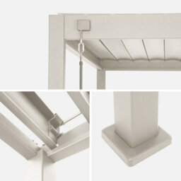 Sweeek - Louvered Pergola Aluminium 3 X 3M V2 Beige - Triomphe - thumbnail 8