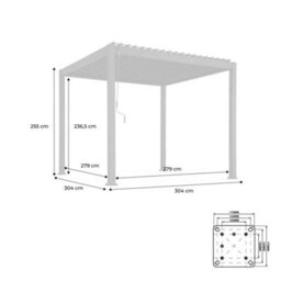 Sweeek - Louvered Pergola Aluminium 3 X 3M V2 Beige - Triomphe - thumbnail 5
