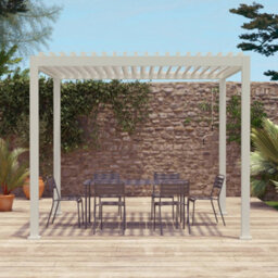 Sweeek - Louvered Pergola Aluminium 3 X 3M V2 Beige - Triomphe - thumbnail 3
