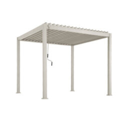 Sweeek - Louvered Pergola Aluminium 3 X 3M V2 Beige - Triomphe - thumbnail 2