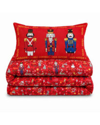 Velosso Red Nutcracker Duvet Cover And Pillowcase Set Single - thumbnail 3