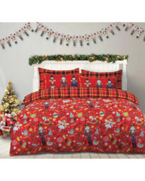 Velosso Red Nutcracker Duvet Cover And Pillowcase Set Single - thumbnail 2