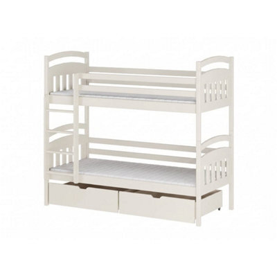 Arte Gabi Wooden Bunk Bed With Storage - Cotton - Foam/bonnell Mattresses Included - image 1