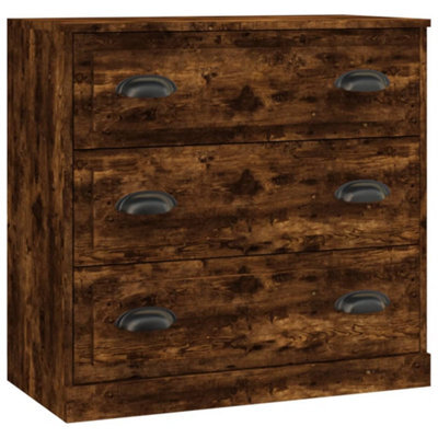 Berkfield Classic Sideboard Smoked Oak 70X35.5X67.5 Cm Engineered Wood - image 1