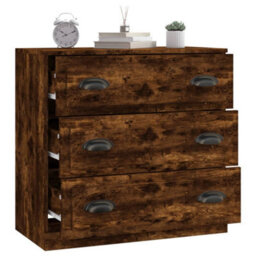 Berkfield Classic Sideboard Smoked Oak 70X35.5X67.5 Cm Engineered Wood - thumbnail 7