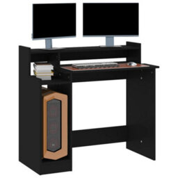 Vidaxl Desk With Led Lights Black 97X45X90 Cm Engineered Wood Desks - thumbnail 7