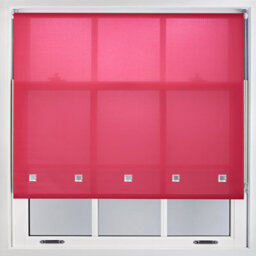 Furnished Daylight Roller Blind With Square Eyelets - Trimmable Fuchsia, 90Cm X 210Cm