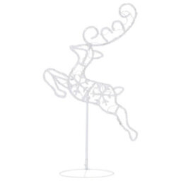 Berkfield Acrylic Christmas Flying Reindeer&sleigh 260X21X87Cm Blue - thumbnail 5