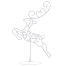 Berkfield Acrylic Christmas Flying Reindeer&sleigh 260X21X87Cm Blue - thumbnail 6