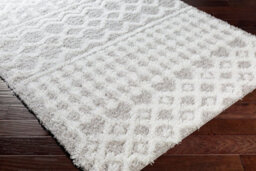 Livabliss Urban Shaggy-Geometric White Grey Soft Plush Pile Living Bedroom Rug 60 X 90 Cm Easy Care, Non Shedding - thumbnail 5
