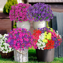 10 Pack Uv - Resistant Outdoor Artificial Flowers - Hanging Artificial Plants (Fuchsia Purple) - thumbnail 5
