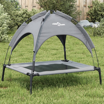 Walplus Dog Bed With Canopy Anthracite Oxford Fabric And Steel - image 1