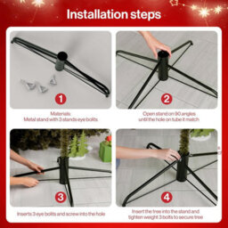 Vivo Green 50Cm Christmas Tree Stand Base Artificial Trees Up To 7Ft Stable Durable Screw - thumbnail 3