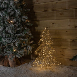 Samuel Alexander 60Cm Gold Light Up Christmas Tree With 300 Warm White Leds & Timer - thumbnail 4