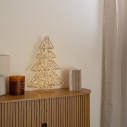 Samuel Alexander 60Cm Gold Light Up Christmas Tree With 300 Warm White Leds & Timer - thumbnail 2