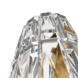 Luminosa Lighting Luminosa Facet Neoclassic Glass & Crystal Wall Lamp Gold - thumbnail 3