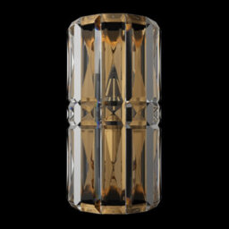 Luminosa Lighting Luminosa Facet Neoclassic Glass & Crystal Wall Lamp Gold - thumbnail 2
