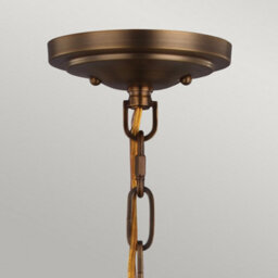 Luminosa Lighting Elstead Cadence 2 Light Dome Ceiling Pendant Antique Brass, Black, E27 - thumbnail 2