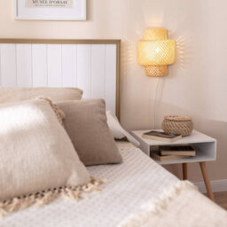 Edit Nagua Bamboo Flush Wall Light With Plug Natural - thumbnail 5