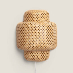 Edit Nagua Bamboo Flush Wall Light With Plug Natural - thumbnail 6