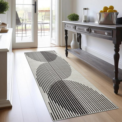 Bedlooms Jett Living Area Runner Rugs, Non-Slip Modern Area Large Rug 80X150Cm, Washable Dining Room Rug