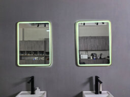 Lumora 800X600mm Rectangular Brushed Gold Led Mirror - Portrait Or Landscape, Tri-Light Anti-Fog - thumbnail 3