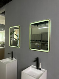 Lumora 800X600mm Rectangular Brushed Gold Led Mirror - Portrait Or Landscape, Tri-Light Anti-Fog - thumbnail 6