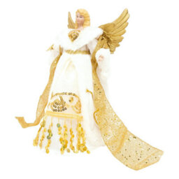 The Christmas Workshop 82050 Angel Tree Topper With Cream & Gold Dress - thumbnail 6
