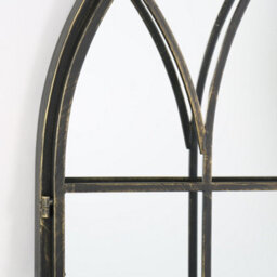 Mirroroutlet Summer View Metal Arch Shaped Opening Window Garden Mirror 140Cm X 75Cm - thumbnail 5