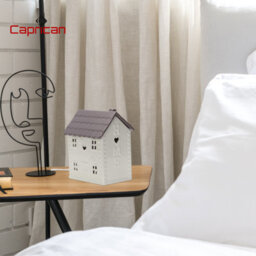 Ceramic House Table Lamp Cream Base With Brown Roof Soft Warm Light Practical And Energy Saving - thumbnail 5