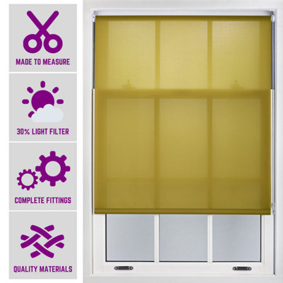 Furnished Made To Measure Day Light Roller Blinds - Green Roller Blind For Windows And Doors (W)90Cm (L)210Cm - image 1