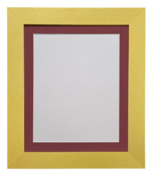 Frames By Post Metro Gold Frame With Red Mount A4 Image Size 10 X 6 - thumbnail 1