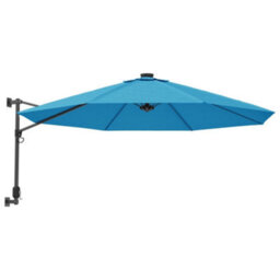 Berkfield Wall-Mounted Parasol Sea Blue 290 Cm - thumbnail 2
