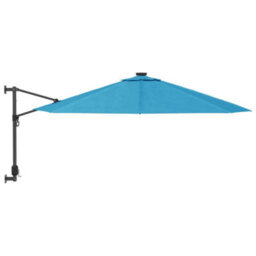 Berkfield Wall-Mounted Parasol Sea Blue 290 Cm - thumbnail 3