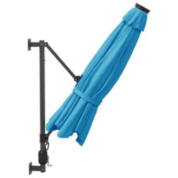 Berkfield Wall-Mounted Parasol Sea Blue 290 Cm - thumbnail 4