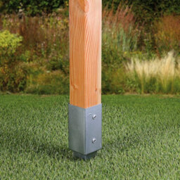 "SS8 Fence Post Support 71mm X 71mm / 750mm (2.8"" X 2.8"")  Pack Of: 4  Spike Holder Metal Drive In Stakes Rust Resistant Bracket" - thumbnail 2