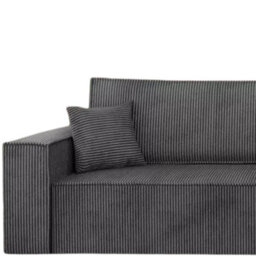 Karl L Maxi Corner Sofa Bed Corduroy Upholstery Storage Springs Universal Left Or Right Hand Side Design Dark Grey - thumbnail 3