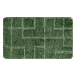RugsX Bathroom Rug Supreme Lines, Non-Slip, Soft - Green 60X100 Cm - thumbnail 4