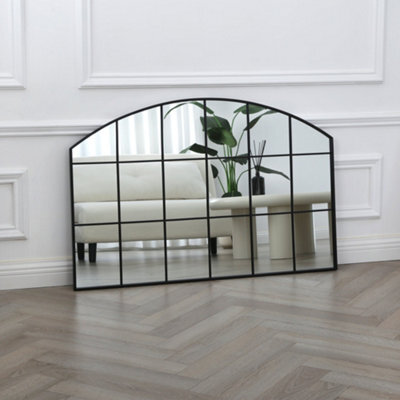 Aion - Industrial Arch Wall Mirror With Black Frame - 120X80Cm - image 1
