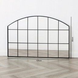 Aion - Industrial Arch Wall Mirror With Black Frame - 120X80Cm - thumbnail 3